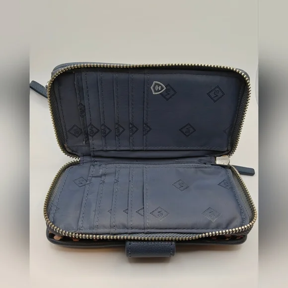 Vera Bradley RFID Smartphone Quilted Microfiber Wristlet Charcoal Gray - Picture 8 of 11